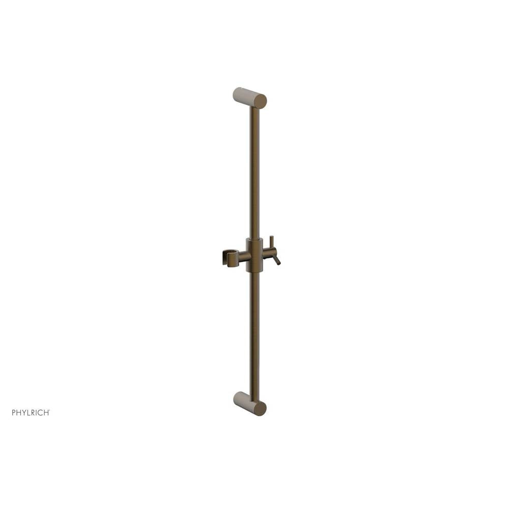 Phylrich - 24'' Adjustable Slide Bar with Hook - Old English Brass