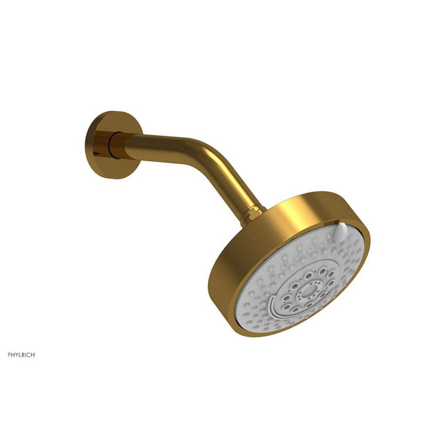 Phylrich - 5'' Contemporary Shower Head 4 Function - French Brass