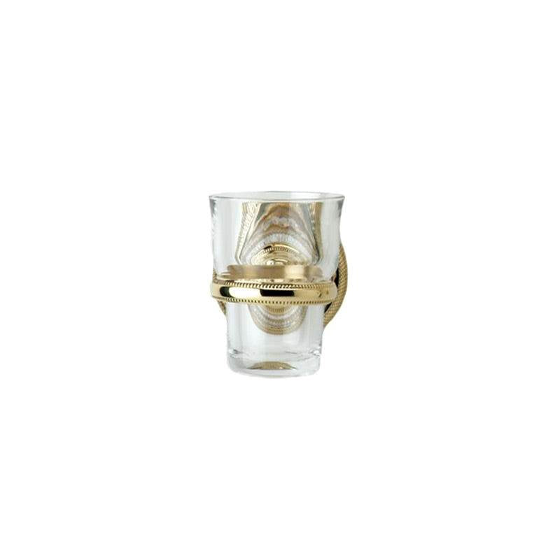 Phylrich - REGENT CUT CRYSTAL Wall Mounted Glass Holder KES30 - Old English Brass