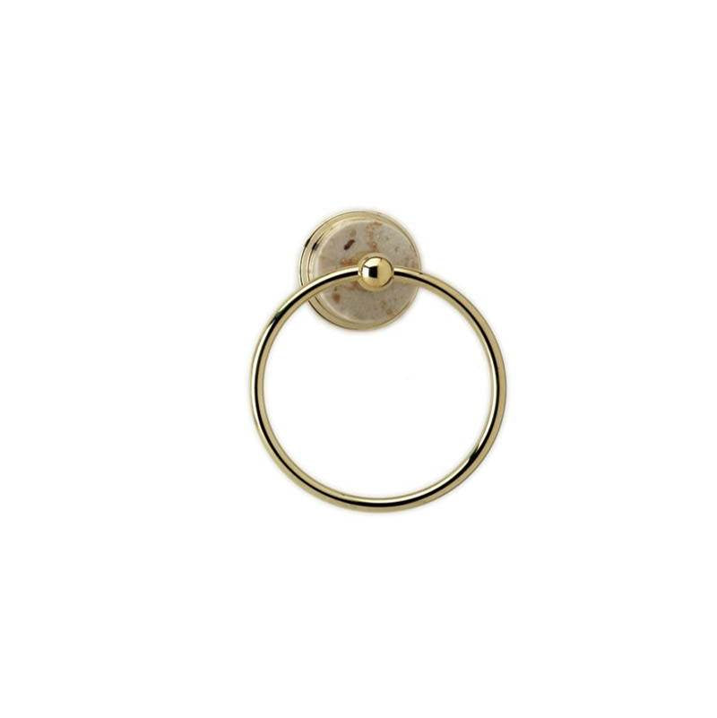 Phylrich - CARRARA Towel Ring KND40 - Old English Brass