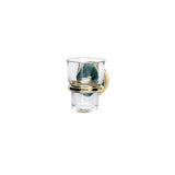 Phylrich - Glss Hldr, Wht Mbl   Carrara - Burnished Nickel