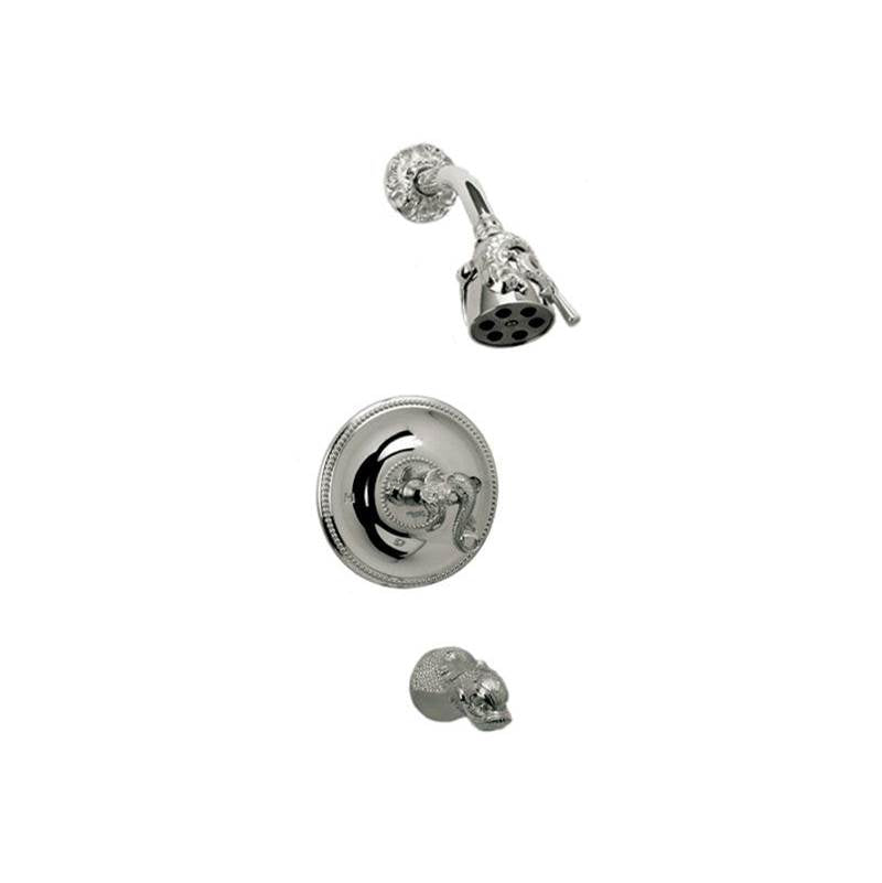 Phylrich - DOLPHIN Pressure Balance Tub and Shower Set PB2101 - Old English Brass