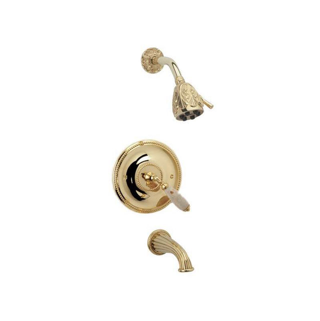 Phylrich - VALENCIA Pressure Balance Tub and Shower Set PB2338D - Old English Brass