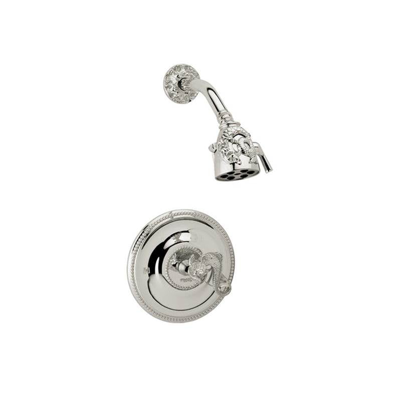 Phylrich - DOLPHIN Pressure Balance Shower Set Dolphin Lever Handles PB3101 - Old English Brass