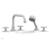 Phylrich - Deck Tub Set Works W/ Hs, Cross Handle - Satin White