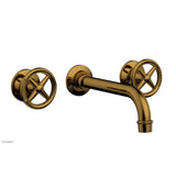 Phylrich - Wall Tub Set Works, Cross Handle - French Brass