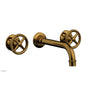 Phylrich - Wall Tub Set Works, Cross Handle - French Brass