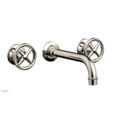 Phylrich - Wall Tub Set Works, Cross Handle - Polished Nickel