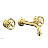 Phylrich - Wall Tub Set Works, Cross Handle - Satin Gold