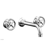 Phylrich - Wall Tub Set Works, Cross Handle - Polished Chrome