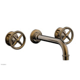 Phylrich - Wall Tub Set Works, Cross Handle - Antique Brass