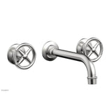 Phylrich - Wall Tub Set Works, Cross Handle - Satin chrome