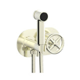 Phylrich - Wall Mounted Bidet Set Works, Cross Handle - Satin Nickel