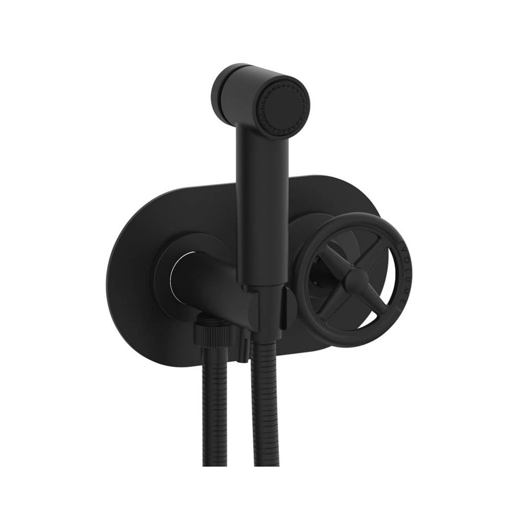 Phylrich - Wall Mounted Bidet Set Works, Cross Handle - Matte Black