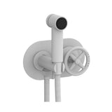Phylrich - Wall Mounted Bidet Set Works, Cross Handle - Satin White