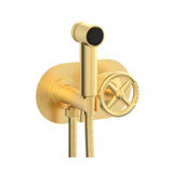 Phylrich - Wall Mounted Bidet Set Works, Cross Handle - Burnished Gold
