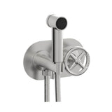 Phylrich - Wall Mounted Bidet Set Works, Cross Handle - Satin chrome