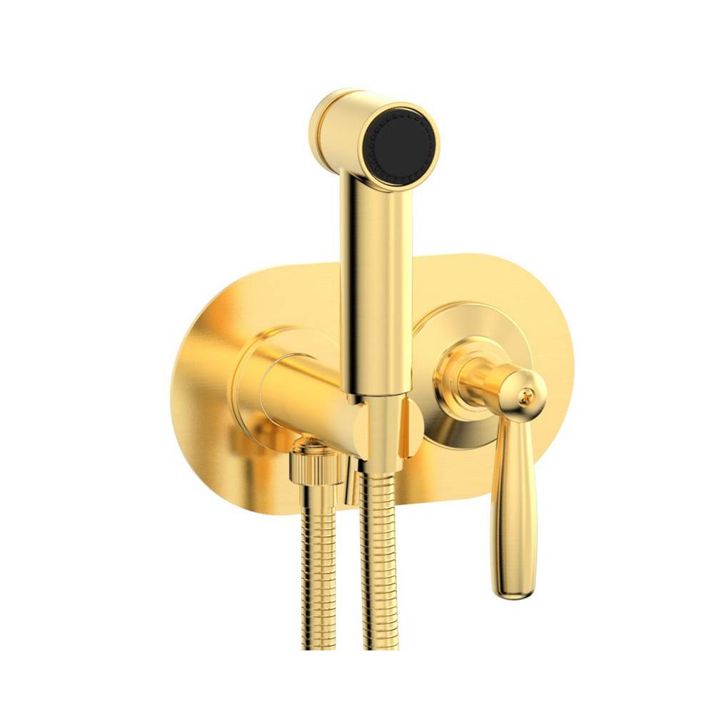 Phylrich - Wall Mounted Bidet Set Works, Lever Handle - Satin Gold