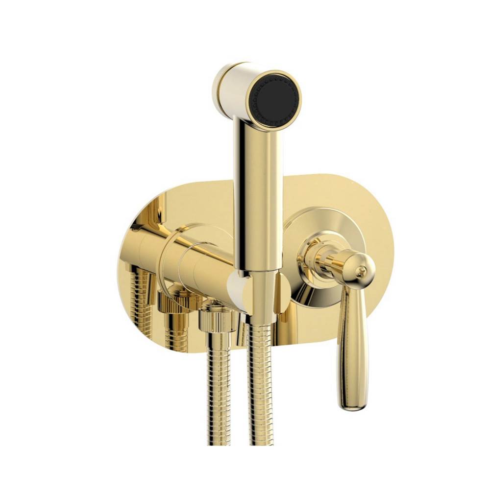 Phylrich - Wall Mounted Bidet Set Works, Lever Handle - Polished Brass Uncoated