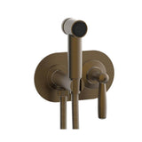 Phylrich - Wall Mounted Bidet Set Works, Lever Handle - Old English Brass