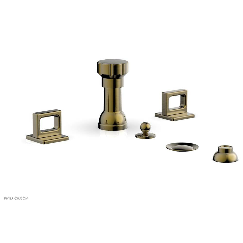 Phylrich - 4 Hole Bidet Ring Hdl - Antique Brass