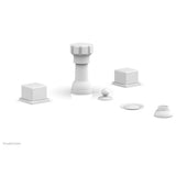 Phylrich - 4 Hole Bidet Cube Hdl - Satin White