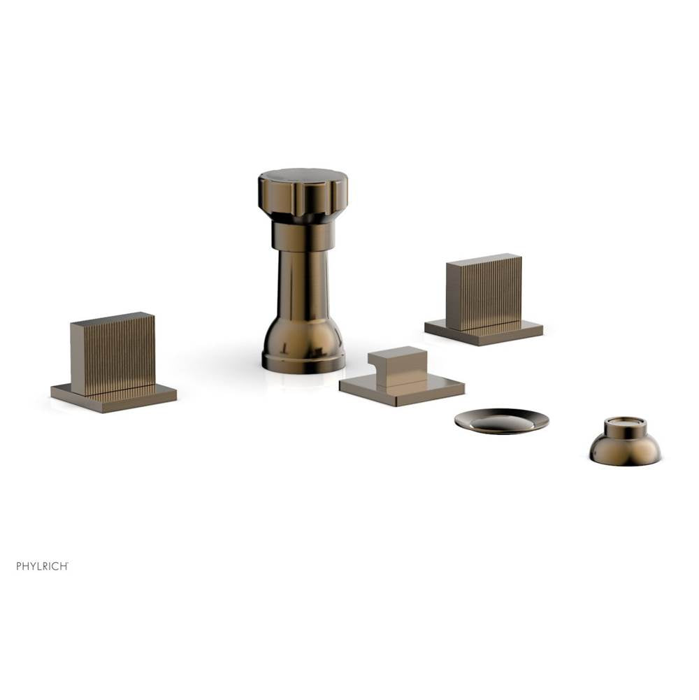 Phylrich - 4 Hole Bidet Set, Blade - Antique Brass