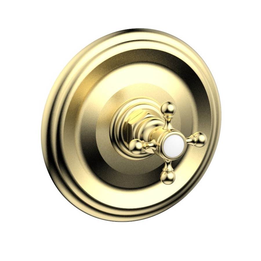 Phylrich - 3/4 Therm To Cross Hdl - Polished Brass Uncoated