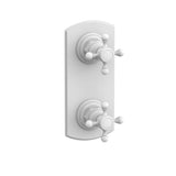 Phylrich - Mini Therm, 2 Cross Hdl - Satin White