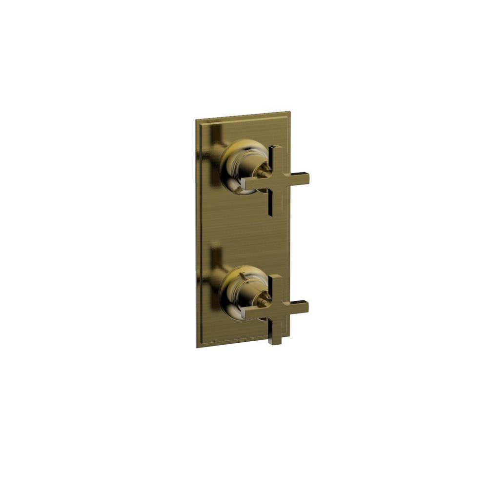 Phylrich - Mini Therm, 2 Cross Hdl - Antique Brass