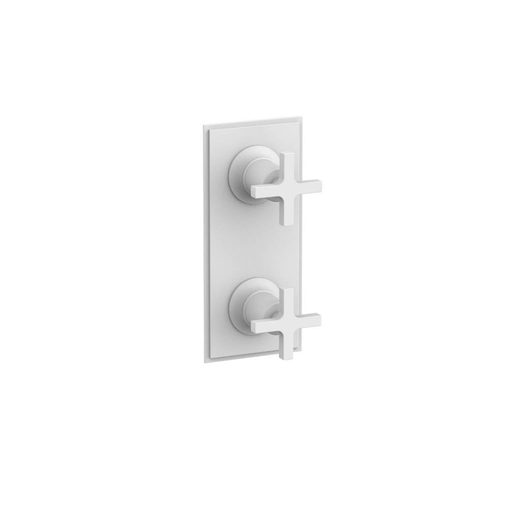 Phylrich - Mini Therm, 2 Cross Hdl - Satin White