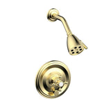 Phylrich - Pb Shwr & Div, To Cr Hdl - Polished Brass Uncoated