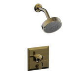 Phylrich - Pb Shwr & Div, To Cr Hdl - Antique Brass