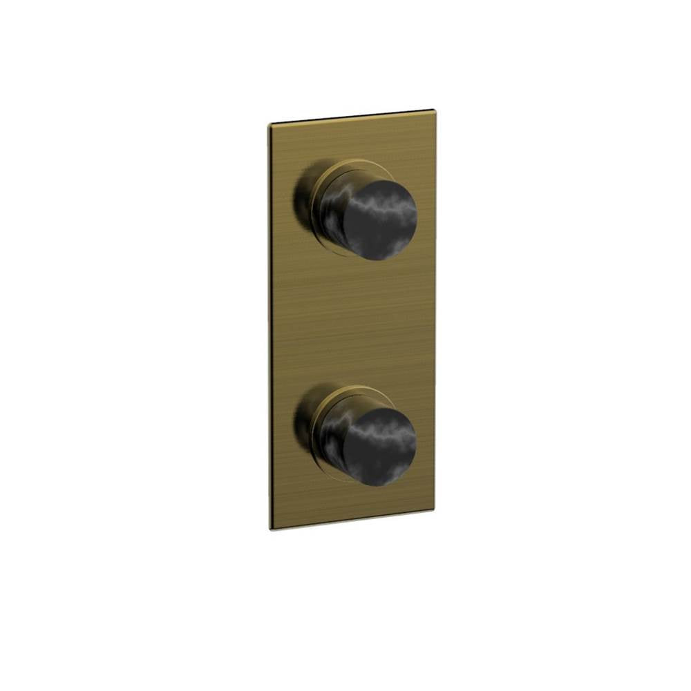 Phylrich - 1/2'' Mini Therm W Vol/Div - Antique Brass