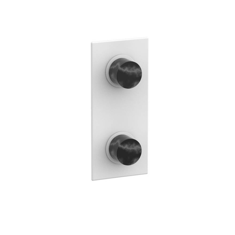 Phylrich - 1/2'' Mini Therm W Vol/Div - Satin White