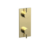 Phylrich - 1/2'' Mini Therm W Vol/Div - Polished Brass Uncoated