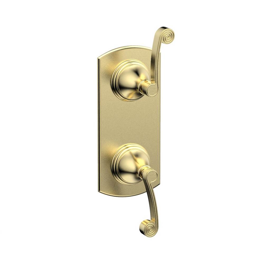 Phylrich - 1/2'' Mini Therm W Vol/Div - Polished Brass Uncoated