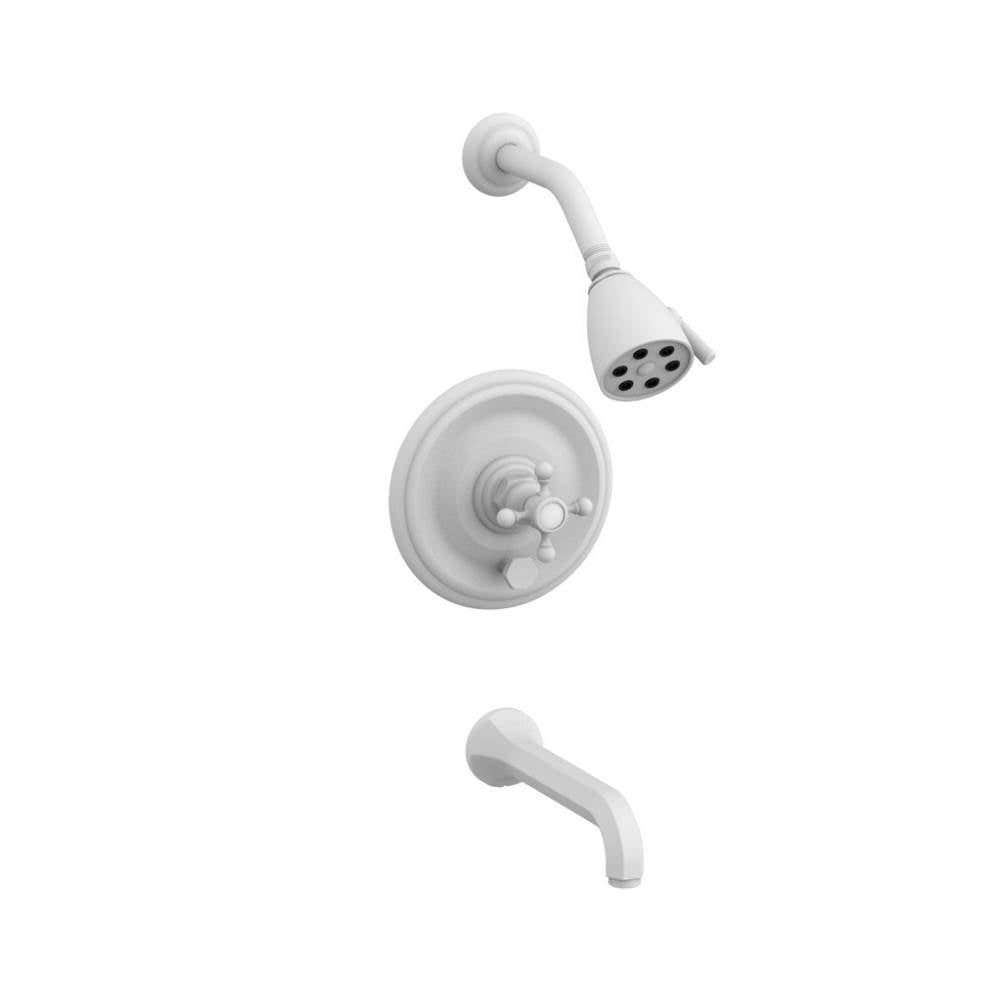 Phylrich - Pb T/Shwr To, Cross Hdl - Satin White