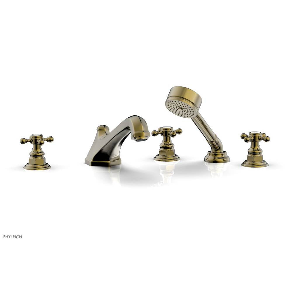 Phylrich - Deck Tub W/Hs To Cr Hdl - Antique Brass