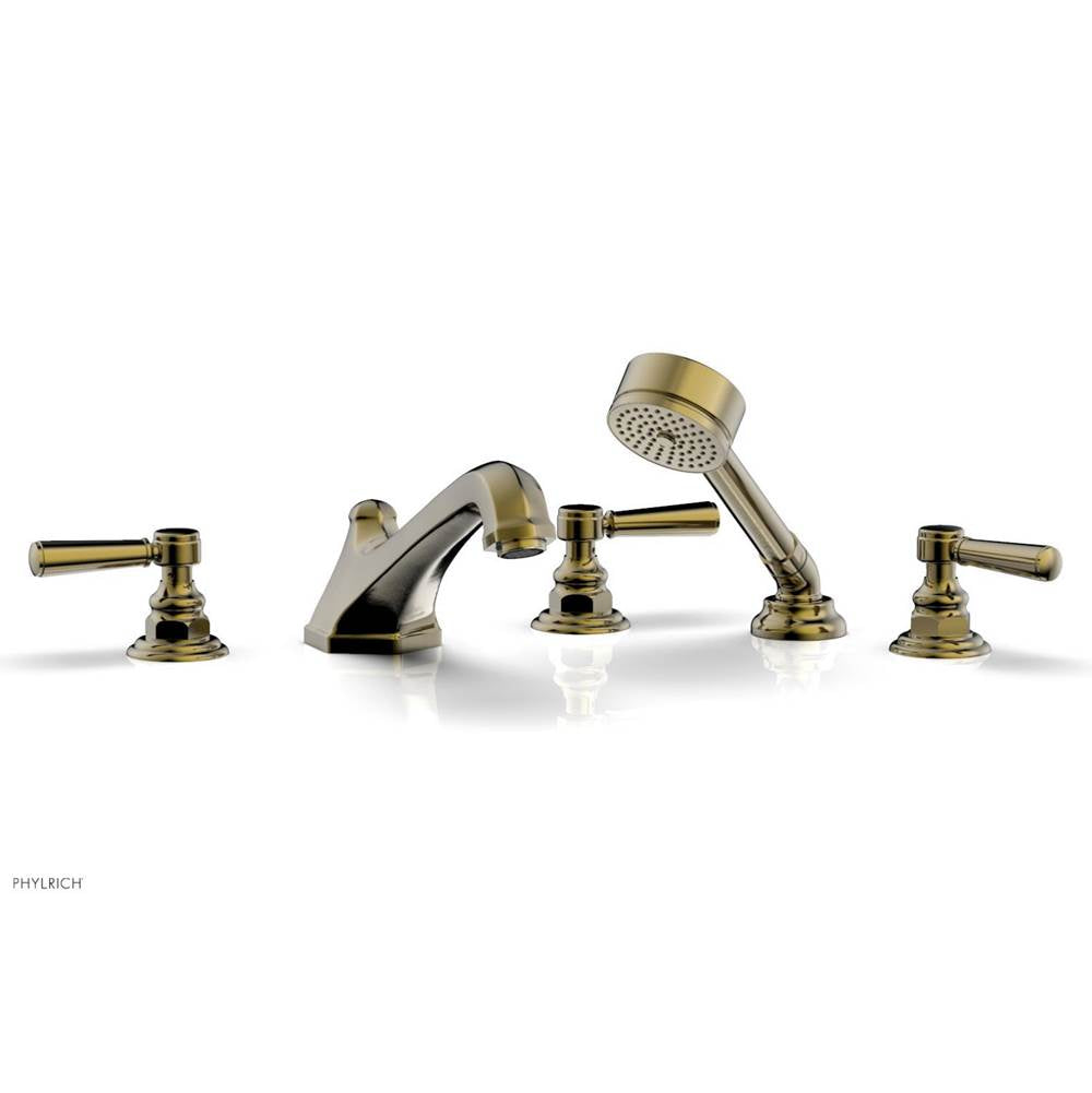 Phylrich - Deck Tub W/Hs To Cr Hdl - Antique Brass