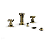 Phylrich - 4 Hole Bidet, Cross Hdl - Antique Brass