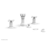 Phylrich - 4 Hole Bidet, Cross Hdl - Satin White