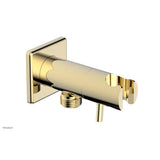 Phylrich - Hand Shower Outlet Supply and Holder - Polished Brass Uncoated