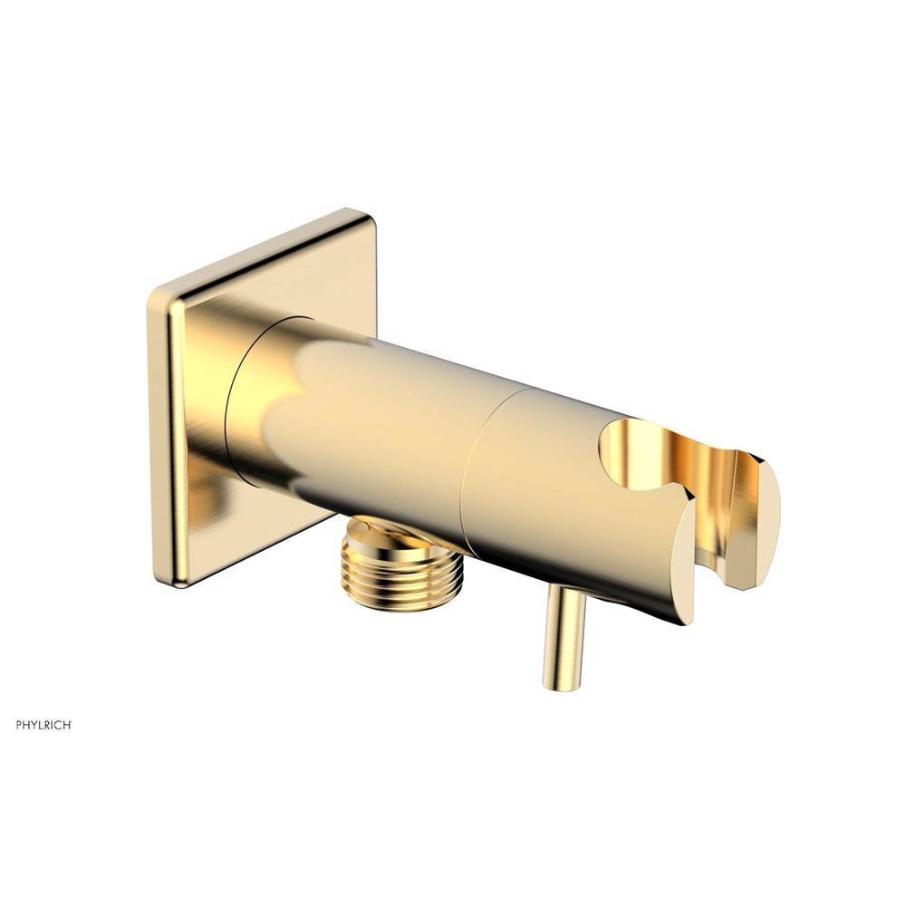 Phylrich - Hand Shower Outlet Supply and Holder - Satin Brass