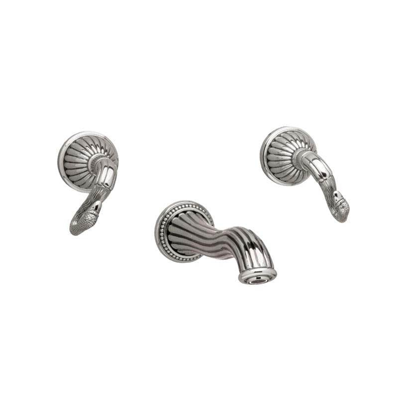 Phylrich - SWAN Wall Lavatory Set Swan Lever Handles WL123 - Old English Brass