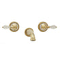 Phylrich - REGENT CUT CRYSTAL Wall Lavatory Set Cut Crystal Handles WL181 - Old English Brass