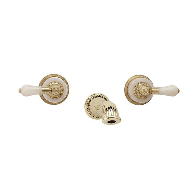 Phylrich - VERSAILLES Wall Lavatory Set WL243 - Old English Brass