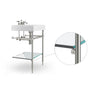 Palmer Industries - Shelf Support Clip - Glass in Satin Nickel Un-Lacquered - Satin Nickel Un-Lacquered