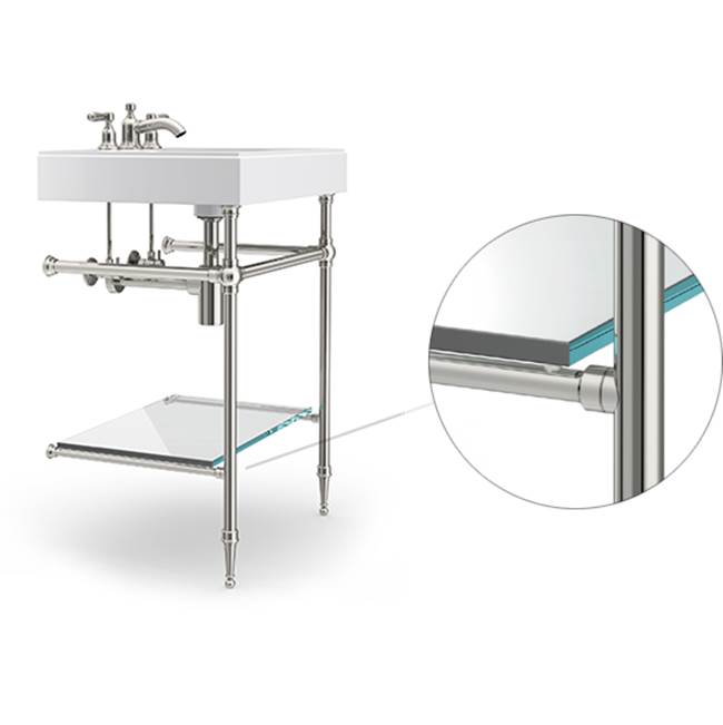 Palmer Industries - Shelf Support Low Profile in Satin Nickel Un-Lacquered - Satin Nickel Un-Lacquered