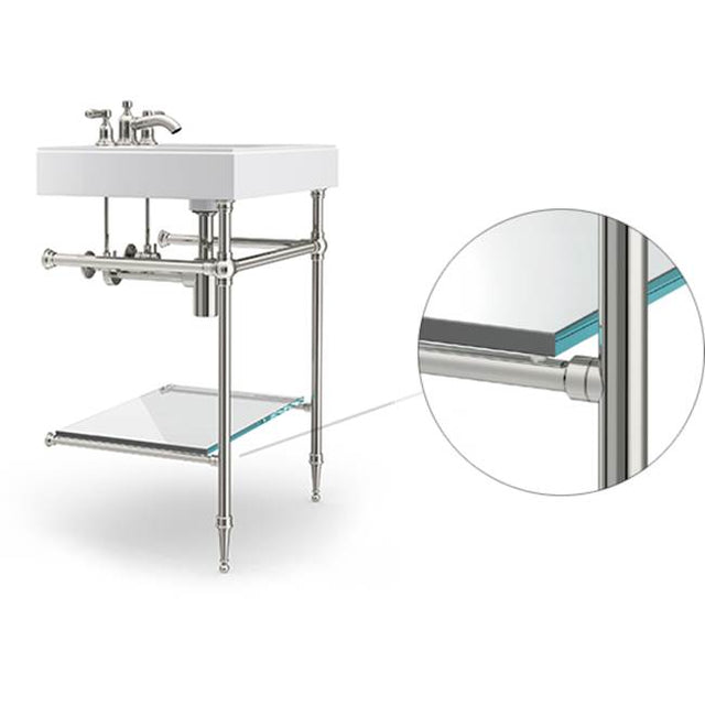 Palmer Industries - Shelf Support Low Profile in Satin Nickel Un-Lacquered - Satin Nickel Un-Lacquered